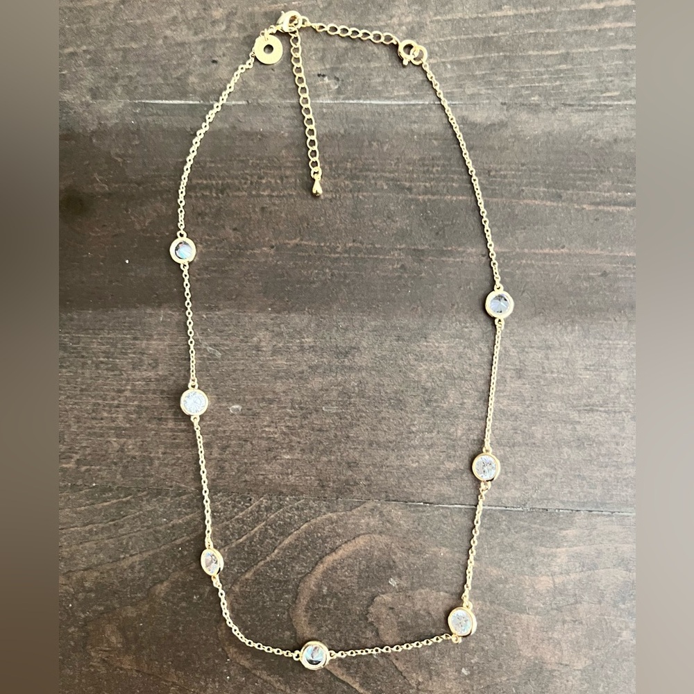 CZ by Kenneth Jay Lane Gold Necklace-NWOT